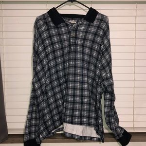 Casual Business Black n White Plaid Pullover